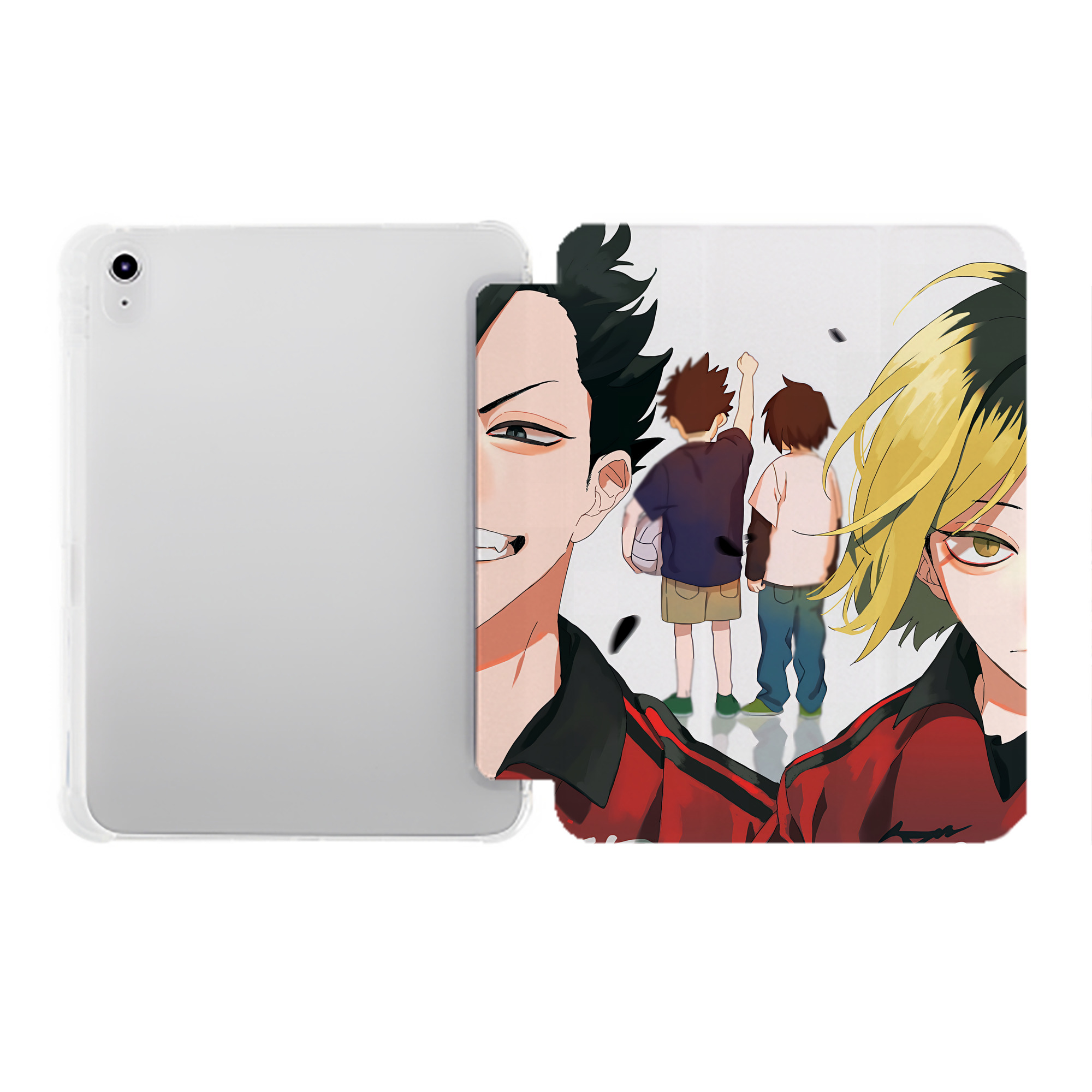 （画像用） ハイキュー!! Haikyu!! IPad ケース ペン収納付き 三つ折りスタンド PUレザー×シリコン 対応機種9.5/10.5/10.9インチ